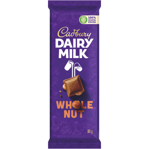 Cardbury chocolate whole nut 80g
