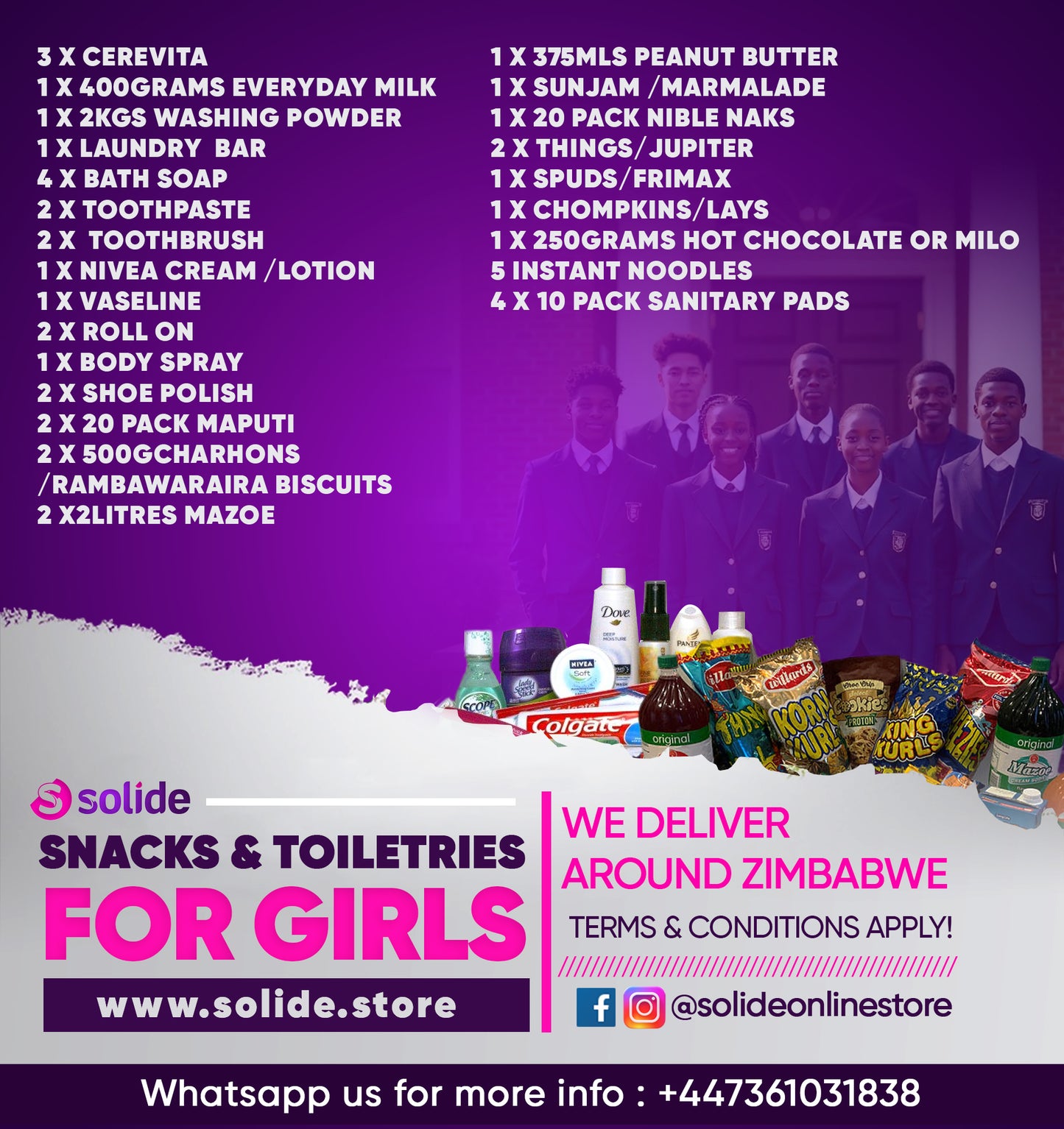 Snacks & Toiletries For Girls