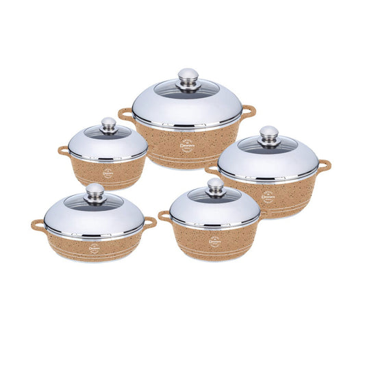 10pcs Dessini non stick Pots - Cream