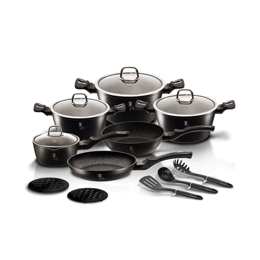 15pc Berlinger Haus non stick Pots Black