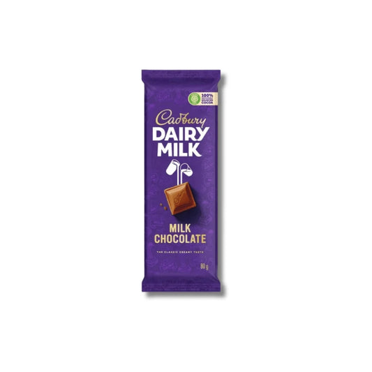 Cardbury chocolate dairy milk 80g